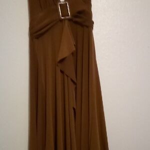 Chesley Brown Backless Dress
